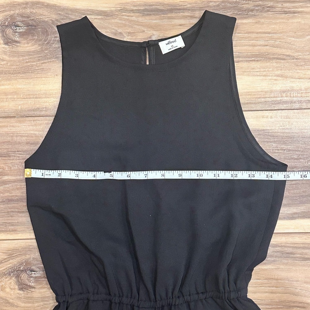 ARTIZIA Wilfred Black Rive Cinched Waist Sleeveless Romper Women's Small - Picture 6 of 9